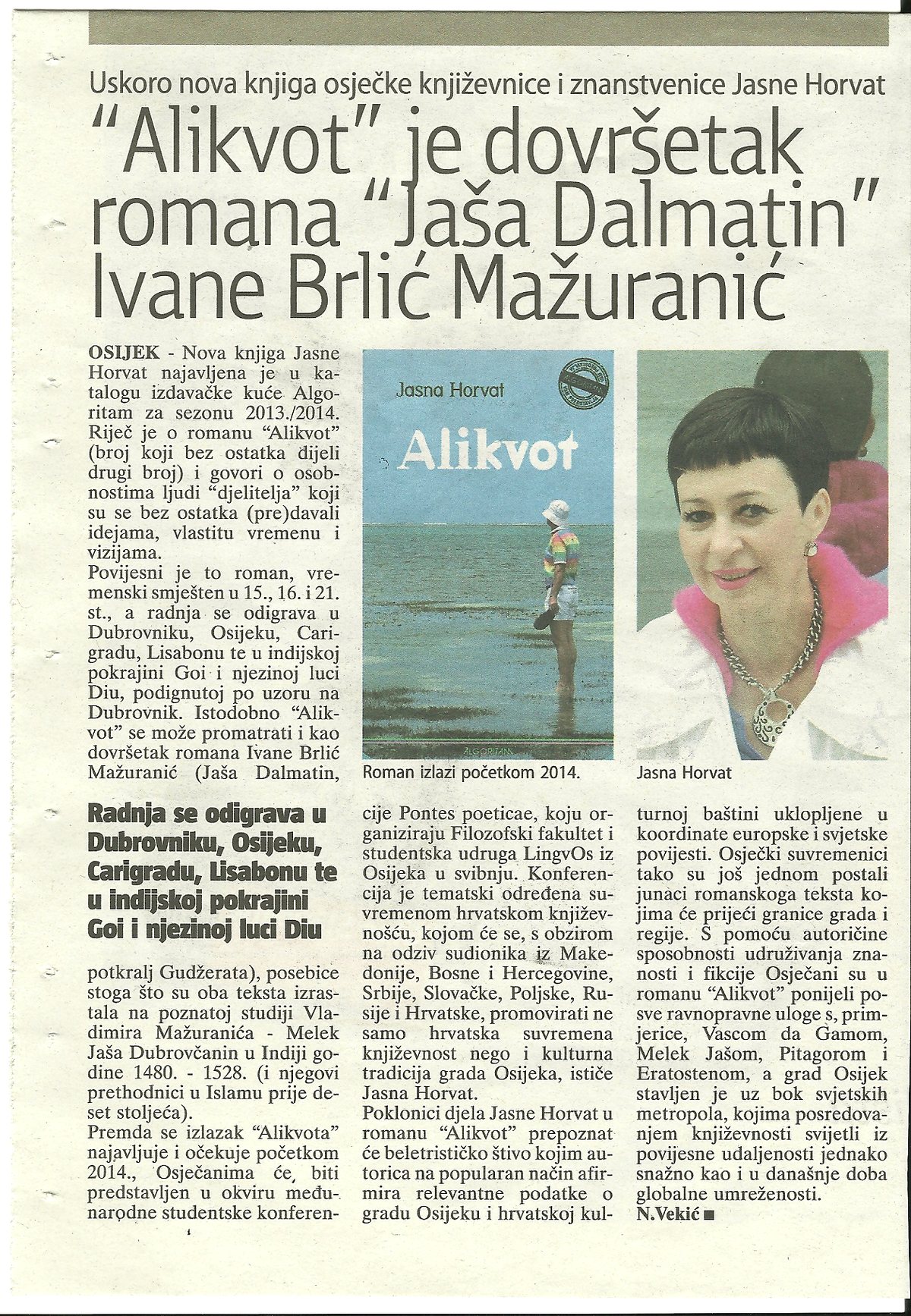 Glas Slavonije o Alikvotu
